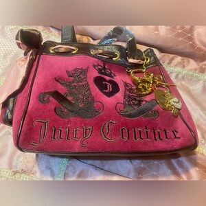 Juicy Couture Pink and Black Tote Bag